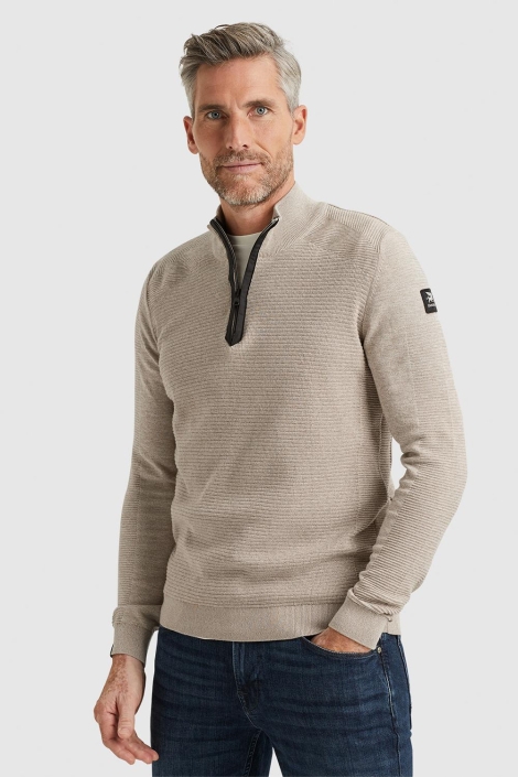 Vanguard half zip collar cotton mouline